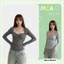 Áo Kẻ Sọc Tay Dài Cổ Vuông Dáng Ôm MCA phong cách quyến rũ A51547