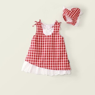 [TẶNG TUBAN] Váy Kẻ Caro Bé Gái, Váy Kẻ Caro Dáng Suông Phối Ren Kèm Nơ Xinh  Chất Liệu Cotton Mềm