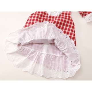 [TẶNG TUBAN] Váy Cho Bé Gái, Váy Kẻ Caro Phối Ren Tiểu Thư Sang Chảnh Cho Bé Gái Chất Liệu Cotton