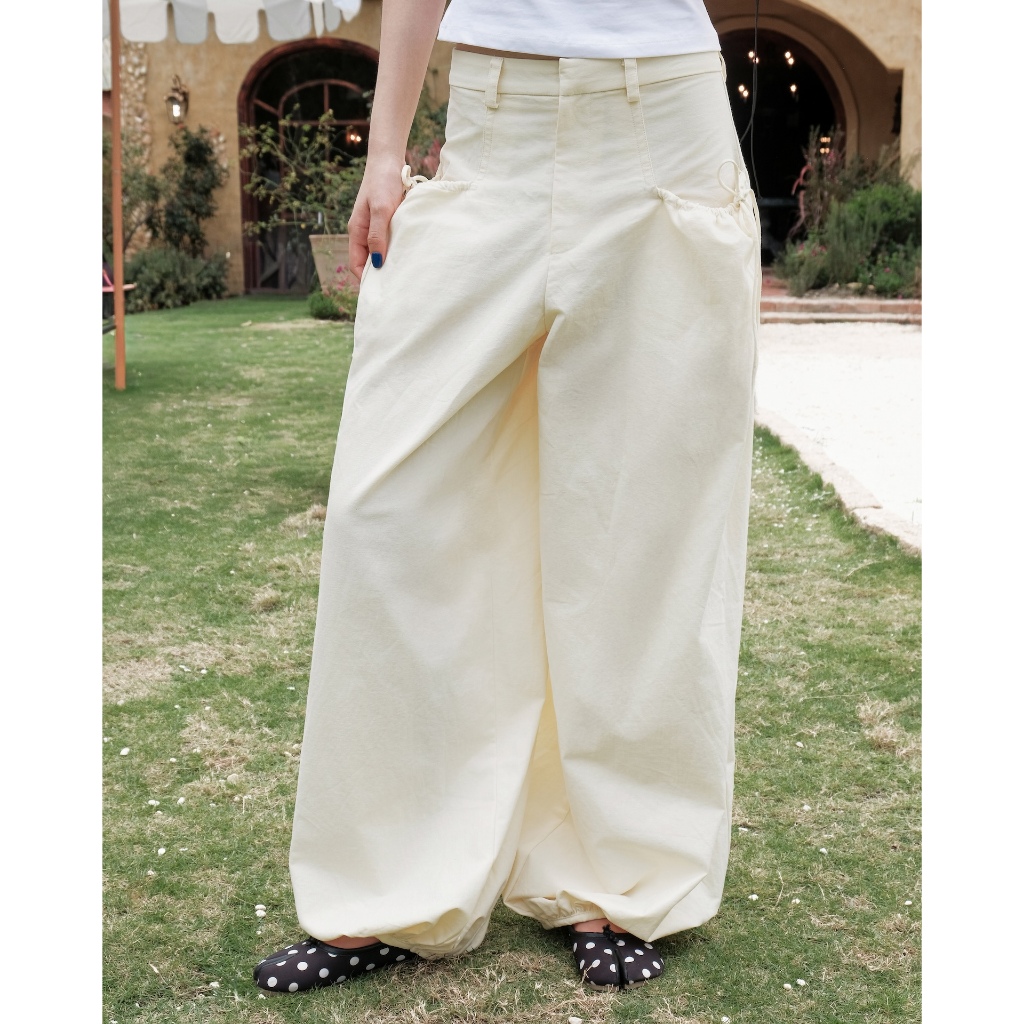 Quần Dài Nữ PAZINS PANT Phối Dây Rút Form Rộng SECODEE
