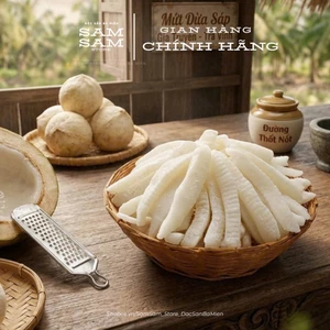 Mứt Dừa Sáp KINGCOCO Sấy Dẻo Sữa Tươi | Mứt tết Đặc Sản Trà Vinh | Loại 1 to dài ít ngọt (Hộp 250G) hút chân không, sạch