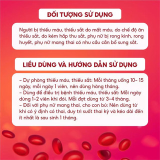 Viên uống bổ sung Sắt Hữu Cơ Vinh Gia giúp Giảm Thiếu Máu KHÔNG LO TÁO BÓN (Dùng Cho Mọi Lứa Tuổi)