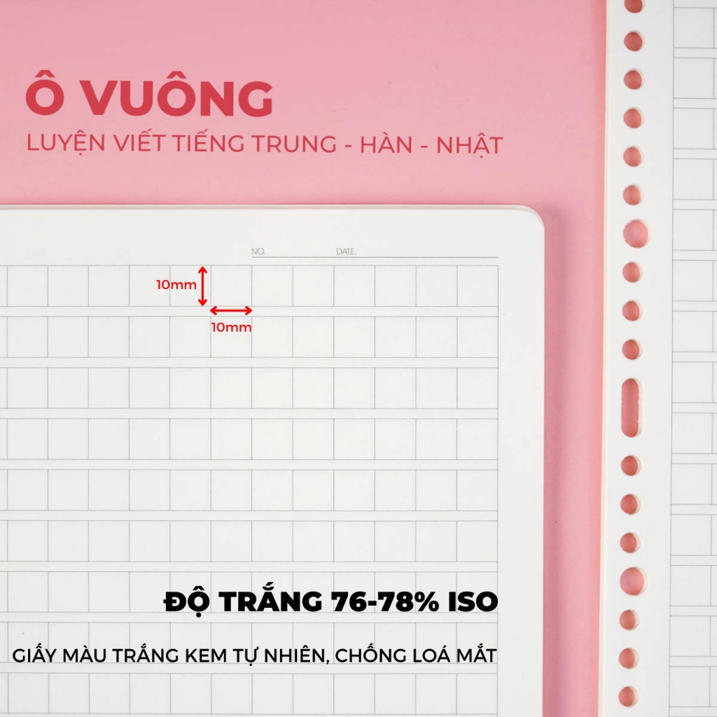 [71K Tặg Hộp Bút Gel] 100 Tờ Giấy Refill Classmate Viết Chữ Trung Hàn Nhật 100GSM Tráng Keo Ruột Sổ Còng B5 Đủ Loại Dòng