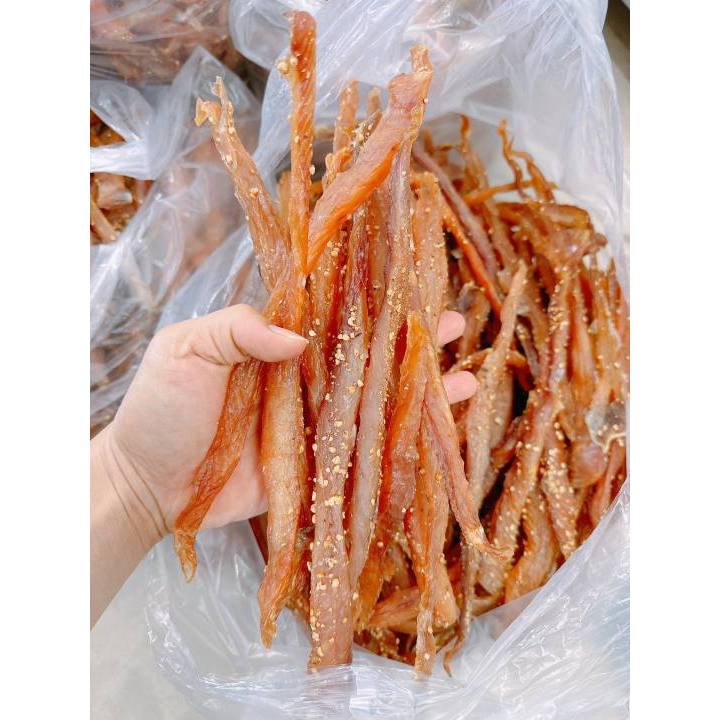 [LOẠI 1]1kg Khô cá lóc xé sợi Thế Giới Hải Sản khô cá lóc fillet thịt dai, ngon chiên nướng được hút chân không