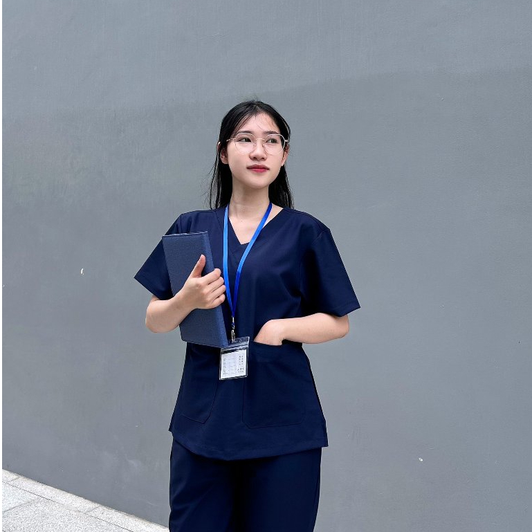 Bộ Đồ Scrubs Bác Sĩ Quần Áo Cho NỮ Vải Cotton Đủ Size, Màu Sắc