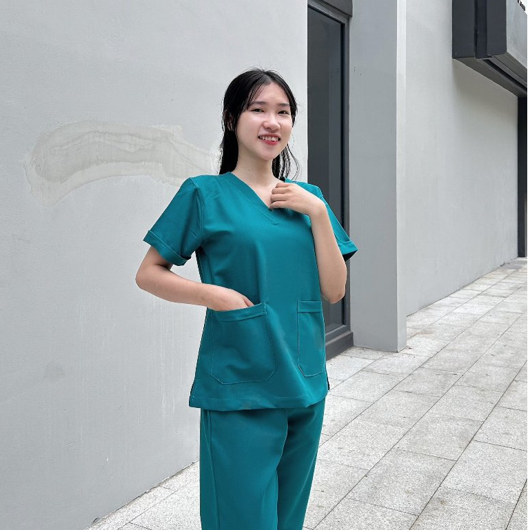 Bộ Đồ Scrubs Bác Sĩ Quần Áo Cho NỮ Vải Cotton Đủ Size, Màu Sắc