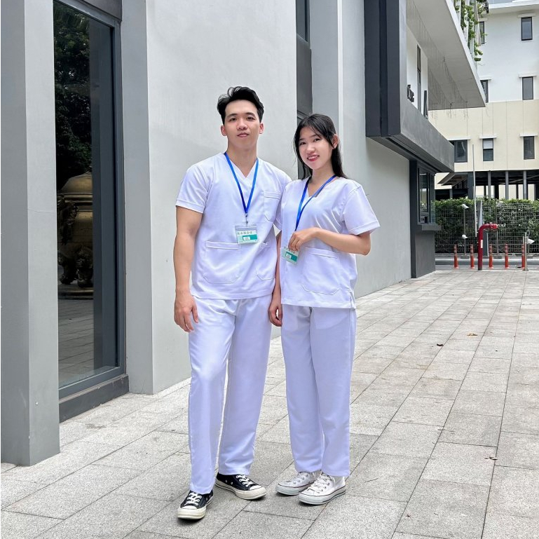 Bộ Đồ Scrubs Bác Sĩ Quần Áo Cho NỮ Vải Cotton Đủ Size, Màu Sắc