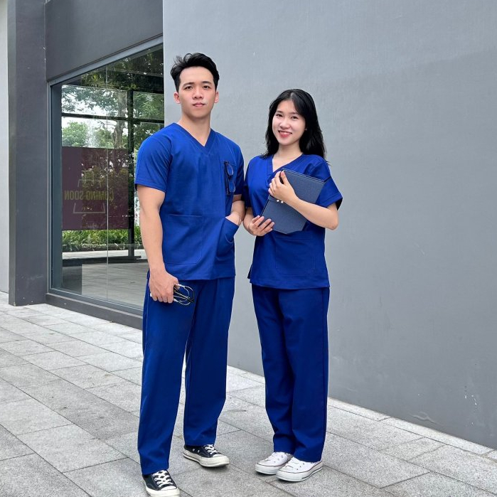 Bộ Đồ Scrubs Bác Sĩ Quần Áo Cho NỮ Vải Cotton Đủ Size, Màu Sắc