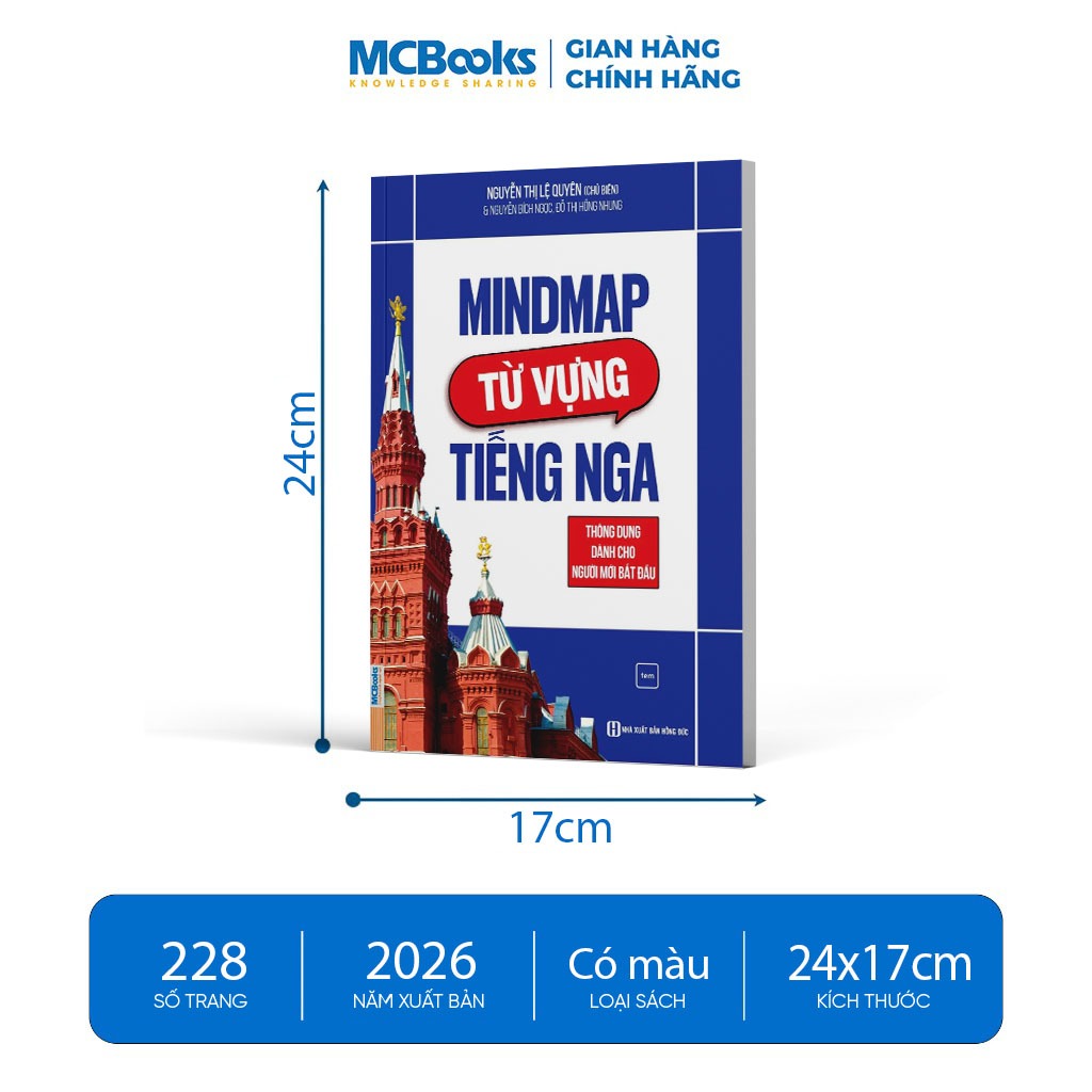 Sách - Mindmap Từ Vựng Tiếng Nga Thông Dụng Dành Cho Người Mới Bắt Đầu