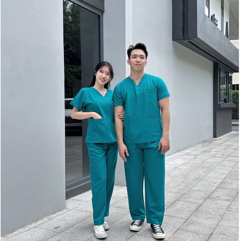 Bộ Đồ Scrubs Bác Sĩ Quần Áo Cho NỮ Vải Cotton Đủ Size, Màu Sắc