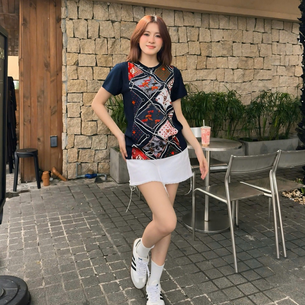Áo Thun Mirage Họa Tiết Patchwork Local Brand Chất 100% Cotton Mềm Mịn Thoáng Mát.
