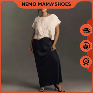 Anthropologie áo lông tay ngắn kem - đen (Q25093002)