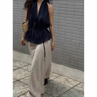 𝗫𝘂𝘅𝗶 𝗟𝗶𝗻𝗲𝗻 -|LY LINEN| Áo Linen cổ yếm thắt eo