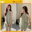 Set áo Tơ Voan Cố Yếm Đính Hoa Kèm Chân Váy Cạp Chun Tiêu Thư siêu xinh sẵn hàng siêu xinh
