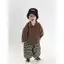 Áo sơ mi kaki cho bé Hibenakids, áo khóa kaki bé trai bé gái màu nâu, be thanh lịch, phong cách Hàn AT3