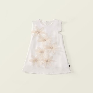 Váy Cho Bé Gái, Váy Thiết Kế Cho Bé Gái Họa Tiết Hoa 3D  Nổi Bật Chất Liệu Cotton Mềm Mại