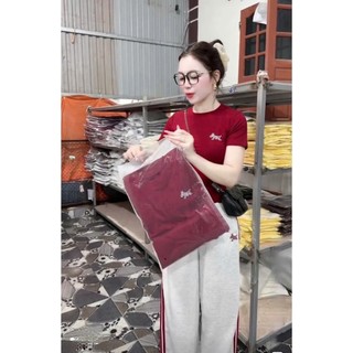 Set bộ thun nữ Loại 1 thiết kế áo ôm body ngắn tay và quần ống suông rộng trẻ trung siêu xinh