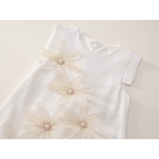 Váy Cho Bé Gái, Váy Thiết Kế Cho Bé Gái Họa Tiết Hoa 3D  Nổi Bật Chất Liệu Cotton Mềm Mại