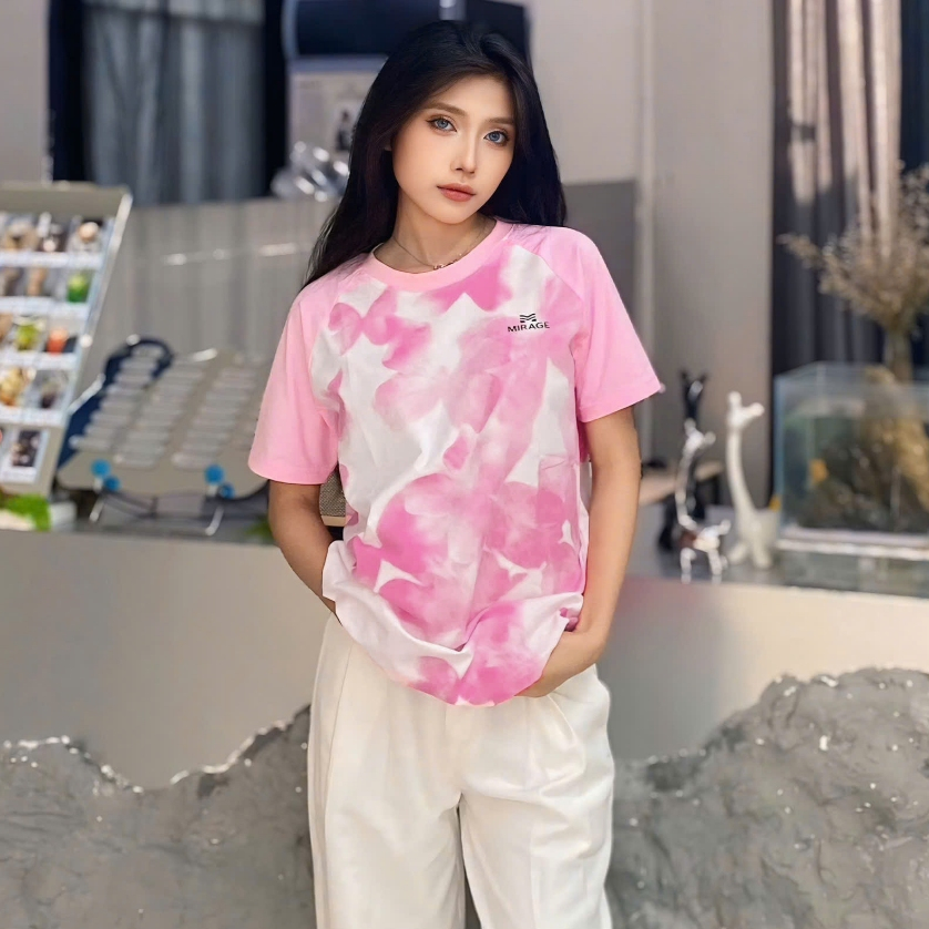 Áo Thun Mirage Hồng Pastel Local Brand Chất 100% Cotton Mềm Mịn Thoáng Mát