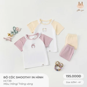 Bộ Cộc Bamboo In Hình Lil Little Love [ Siêu Mềm, Mát, Mịn Co Dãn Và Thấm Hút Mồ Hôi Tốt] Size 6M - 4Y (HCT39)