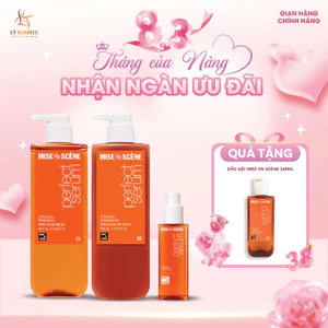 Bộ ba Gội - Xả - Dầu dưỡng mise en scène Perfect Serum Original phục hồi hư tổn, giúp tóc suôn mềm