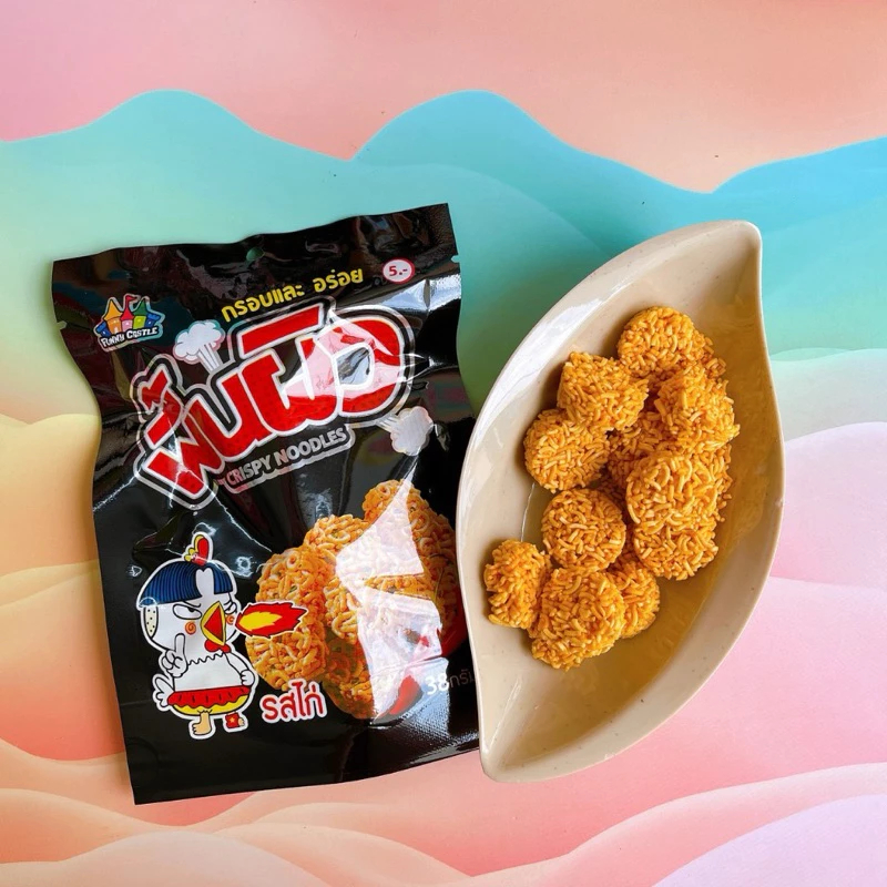 [BÁN CHẠY] Mì Tôm Viên Ăn Liền Thái Lan - Snack Mì Cay Giòn Rụm, Vị Cay Đậm Đà