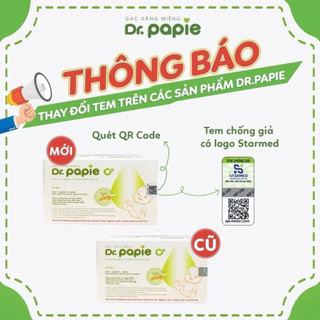 Gạc Rơ Lưỡi Dr Papie Chính Hãng – Gạc Vệ Sinh Răng Miệng Cho Bé Sơ Sinh, Trẻ Nhỏ