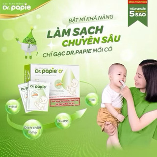 Gạc Rơ Lưỡi Dr Papie Chính Hãng – Gạc Vệ Sinh Răng Miệng Cho Bé Sơ Sinh, Trẻ Nhỏ