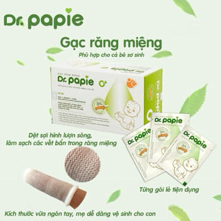 Gạc Rơ Lưỡi Dr Papie Chính Hãng – Gạc Vệ Sinh Răng Miệng Cho Bé Sơ Sinh, Trẻ Nhỏ