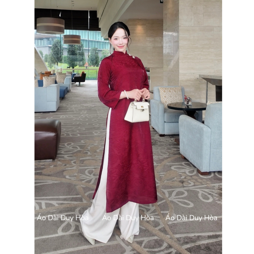 [SẴN HÀNG]Áo dài Tết Như Ý,cách tân dáng suông 2 tà, tay lỡ đính hoa hot trend tết 2026, nữ,women dress - Aó Dài MAI AN | BigBuy360 - bigbuy360.vn