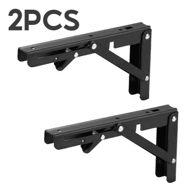 1 đôi (2 cái) BẢN LỀ GẬP MỞ RỘNG, Giá Ke đỡ bàn gấp gọn treo tường, Pát ke chữ L chịu lực 80kg | BigBuy360 - bigbuy360.vn