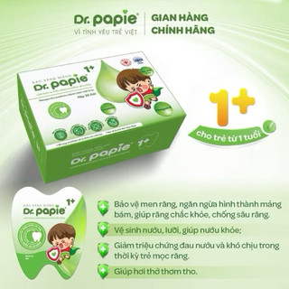 Gạc Răng Miệng Phòng Ngừa Sâu Răng Sún Răng Cho Bé Dr. Papie 1+ - Gạc răng miệng cho bé