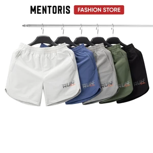 Quần Short Gió Thể Thao MENTORIS Cao Cấp Running Essentials 5 inch co giãn, thấm hút MSR2615