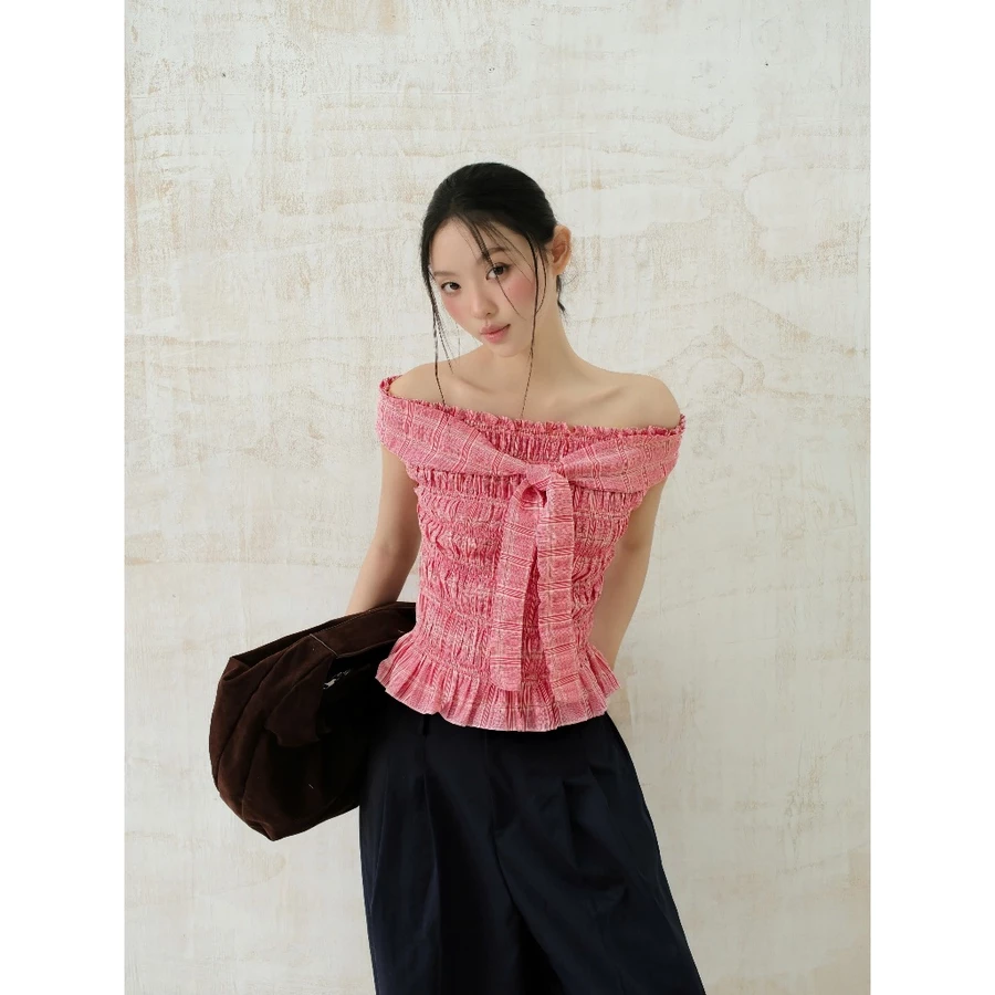 KIDO - Áo trễ vai phối nơ SALLY TOP