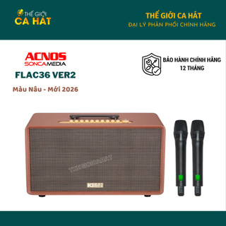 [Tặng dây Optical nối Tivi] Dàn âm thanh di động FLAC 36 V2 kèm Micro - Loa Karaoke ACNOS Soncamedia