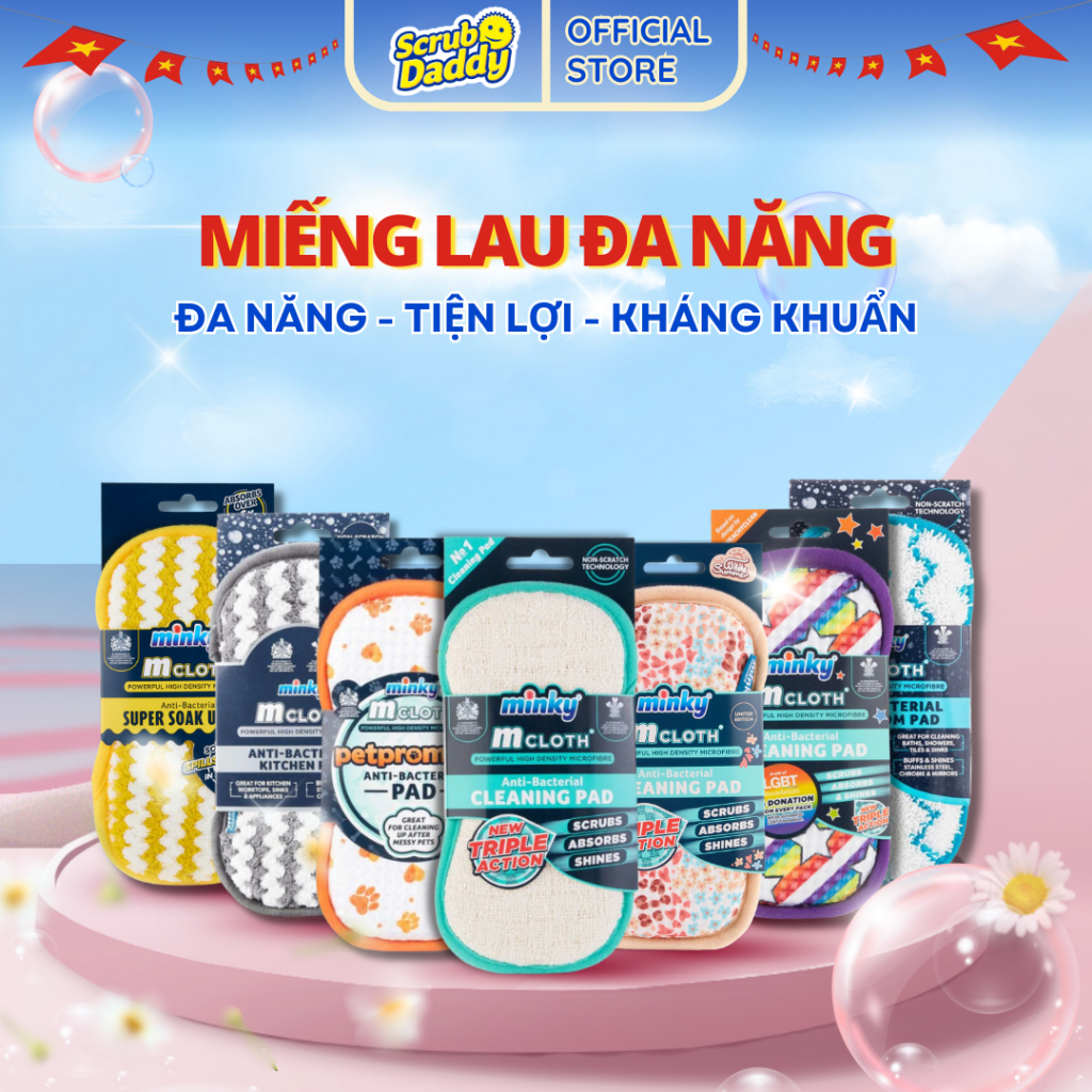 Trọn Bộ Miếng Lau Vệ Sinh Minky Homecare - Kháng Khuẩn, Đa Năng và Siêu Tiện Lợi | BigBuy360 - bigbuy360.vn