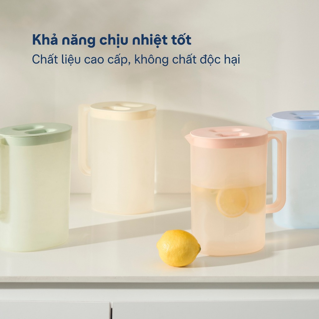 [MỚI] Bình nước Yama (CÓ QUAI) INOCHI 2,6L tay cầm tiện lợi, chịu nhiệt tốt, nhựa PP an toàn