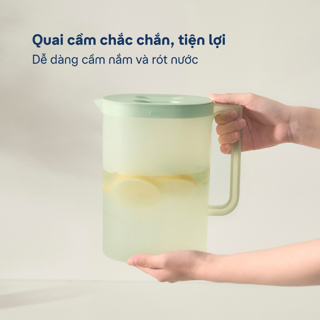[MỚI] Bình nước Yama (CÓ QUAI) INOCHI 2,6L tay cầm tiện lợi, chịu nhiệt tốt, nhựa PP an toàn