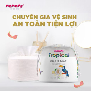 Khăn Vải Khô Đa Năng Mamamy Tropical 80 Tờ - Khăn Vải Cuộn Dùng 1 Lần Cho Bé