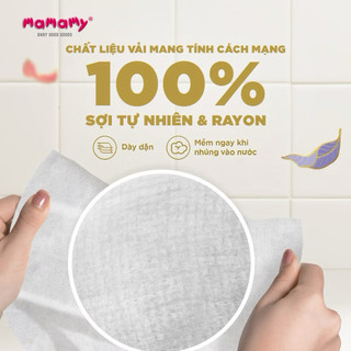 Khăn Vải Khô Đa Năng Mamamy Tropical 80 Tờ - Khăn Vải Cuộn Dùng 1 Lần Cho Bé