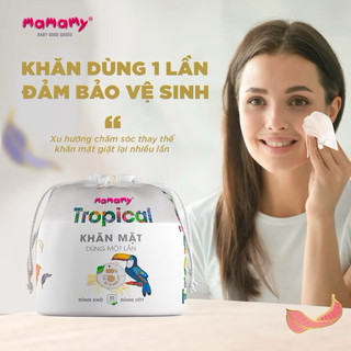 Khăn Vải Khô Đa Năng Mamamy Tropical 80 Tờ - Khăn Vải Cuộn Dùng 1 Lần Cho Bé