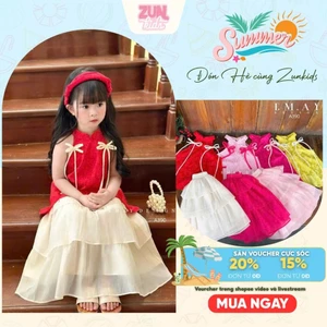 Set Áo Yếm Cổ Tàu + Chân Váy Dài Công Chúa A390 – Đồ Bé Gái , Đi Chơi, Dự Tiệc, Tết, Sinh Nhật