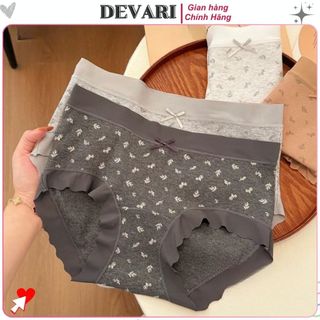COMBO Quần lót nữ cao cấp cotton dày dặn viền su bèo đính nơ dễ thương, tôn dáng sexy DEVARI L758