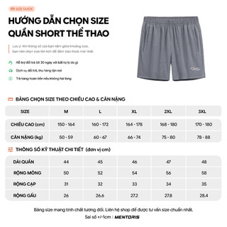 Quần Short Nam MENTORIS Coolmax Cao Cấp Co Giãn Thoáng Mát Nhanh Khô Chạy Bộ, Túi Khóa Kéo MSR2616