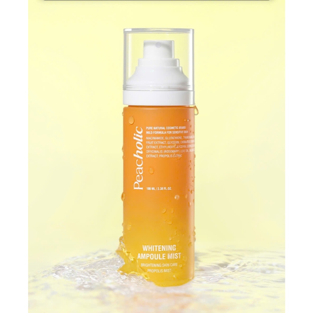 M54_ [Kèm Quà] Xịt khoáng keo ong niacinamide glutathione tranexamic acid dưỡng trắng Peacholic Whitening Ampoule Mist