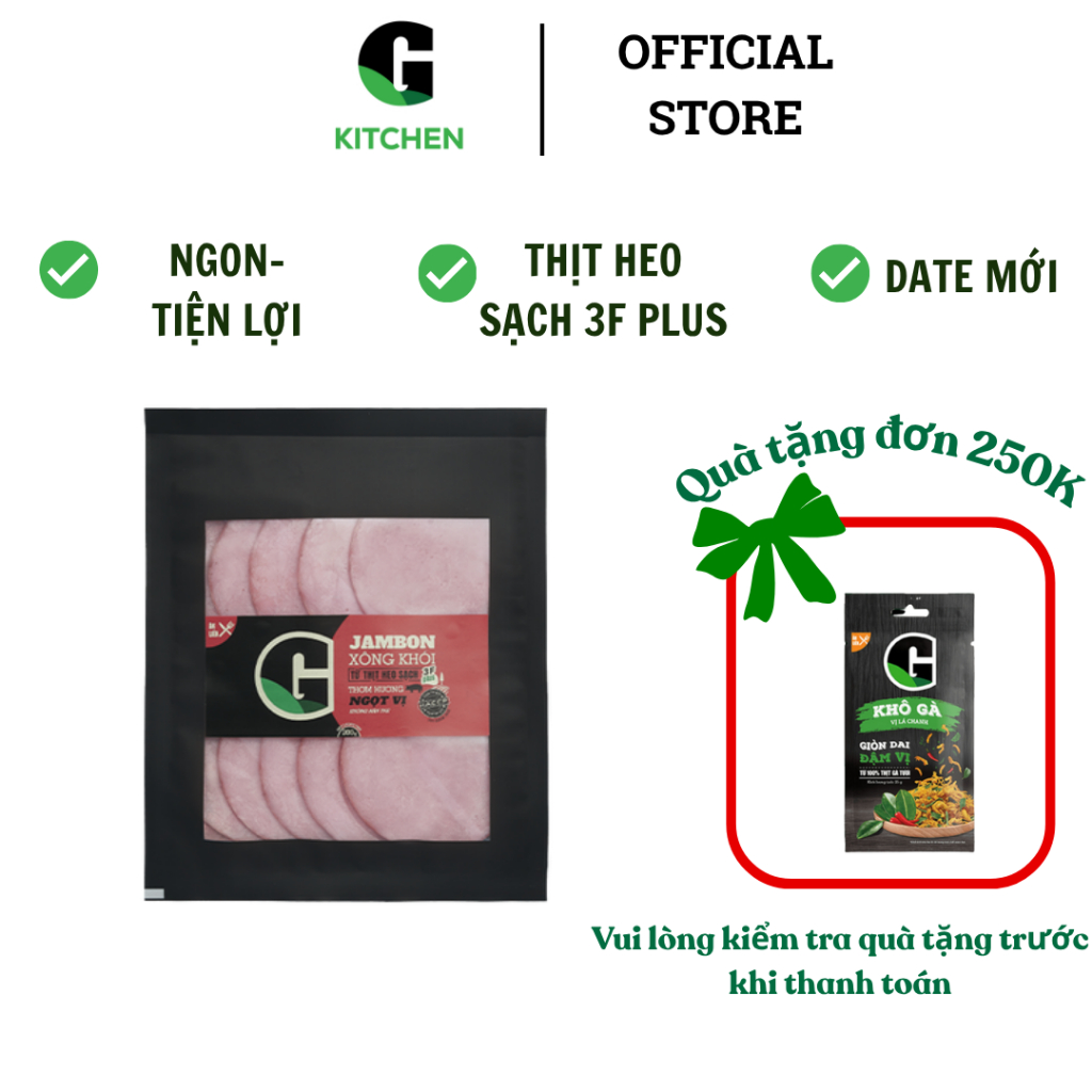 Jambon xông khói G Kitchen 200g [Giao HCM]