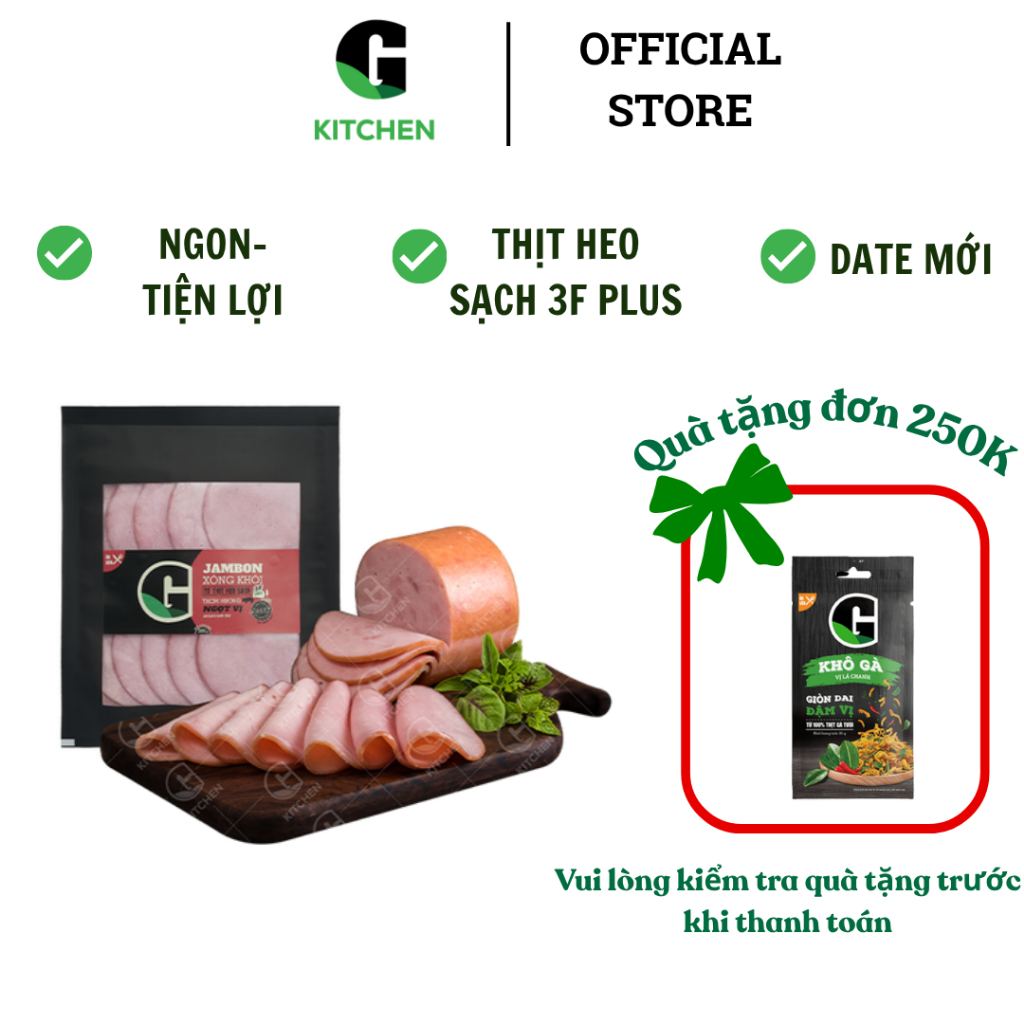 Jambon xông khói G Kitchen 200g [Giao HCM]