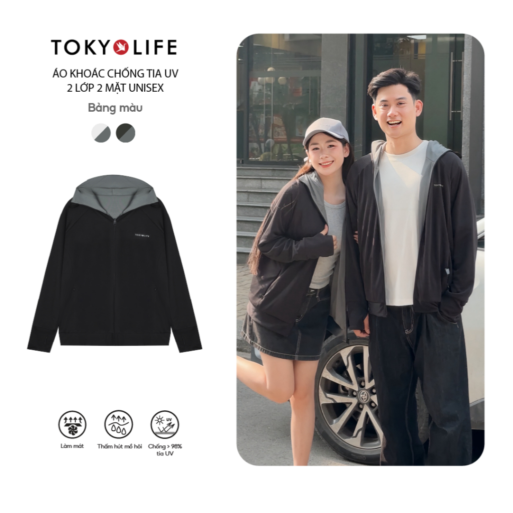 Áo Khoác Chống Nắng Chống Tia UV 2 Lớp 2 Mặt Form Unisex Nam Nữ 40005564 - TOKYOLIFE