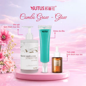 SUTUS Bộ sản phẩm chăm tóc giảm rụng tăng sinh nang mọc tóc - COMBO Grow and Glow