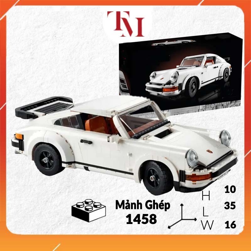 Technic 10295 Porsche 911 Vintage Tỉ Lệ 1:10 1458 Mảnh Đồ chơi Mô